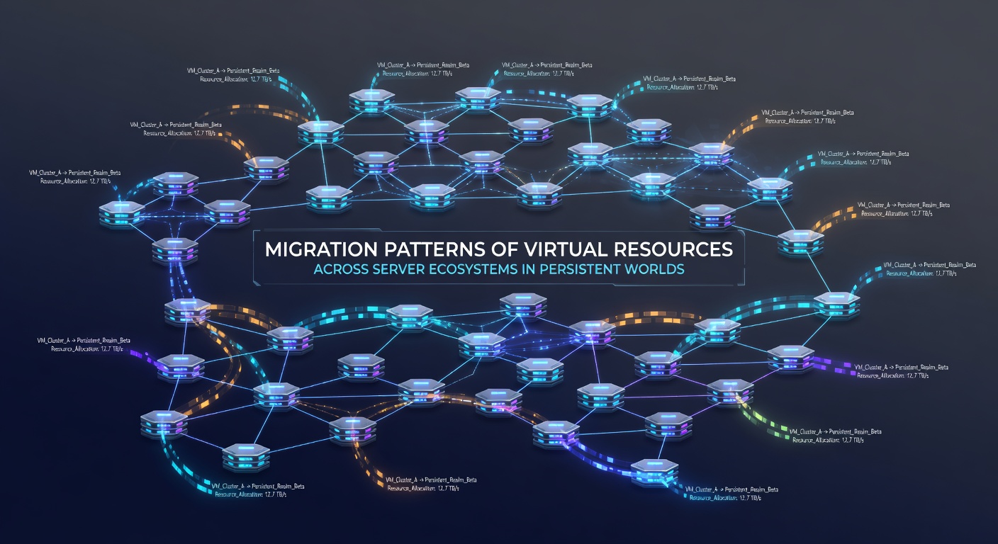 Visualization of virtual resource flows between interconnected game server ecosystems