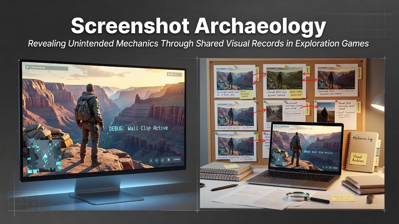 Players analyzing detailed screenshots from an exploration game to identify visual anomalies and hidden mechanics