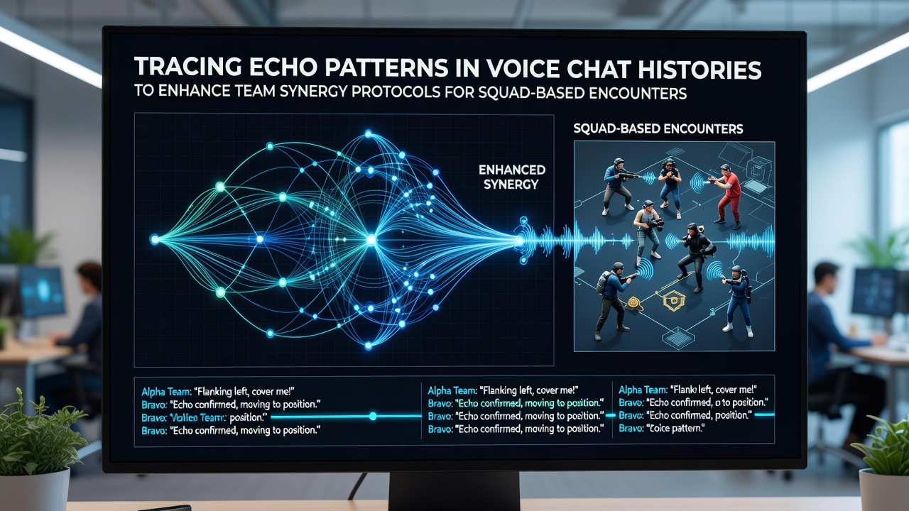 Analysis of voice chat patterns in multiplayer squad games showing audio waveform data