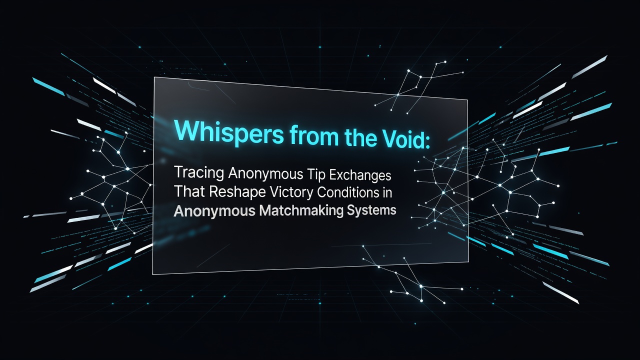 Network visualization showing anonymous data flows between matchmaking nodes in competitive game environments